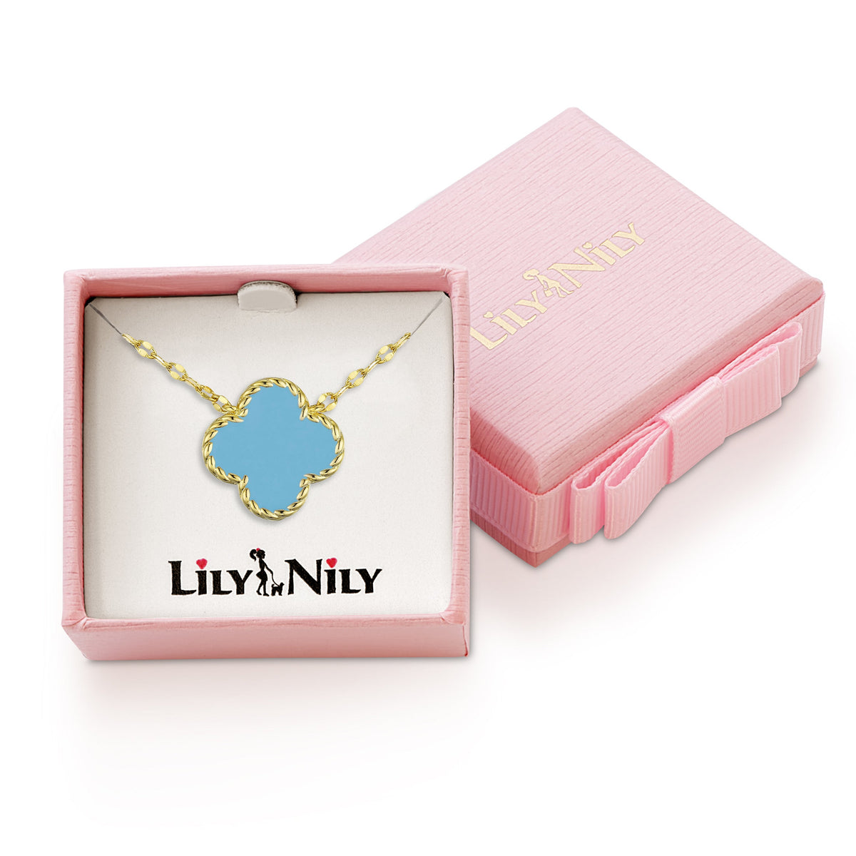 Four Leaf Clover Necklace - Turquoise – Lily Nily