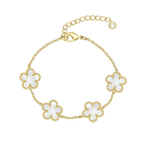 Mother of Pearl Flower Bracelet