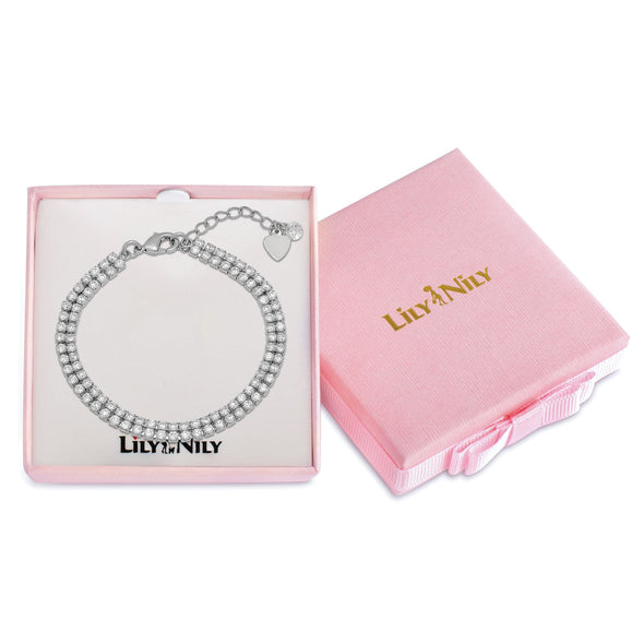 Double-Row CZ Tennis Bracelet