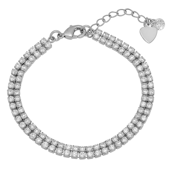 Double-Row CZ Tennis Bracelet