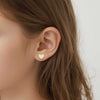 Mother of Pearl Heart Stud Earrings