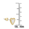 Mother of Pearl Heart Stud Earrings
