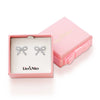 CZ Bow Stud Earrings