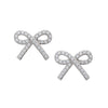 CZ Bow Stud Earrings