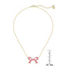 Flat Bow Necklace (Pink)