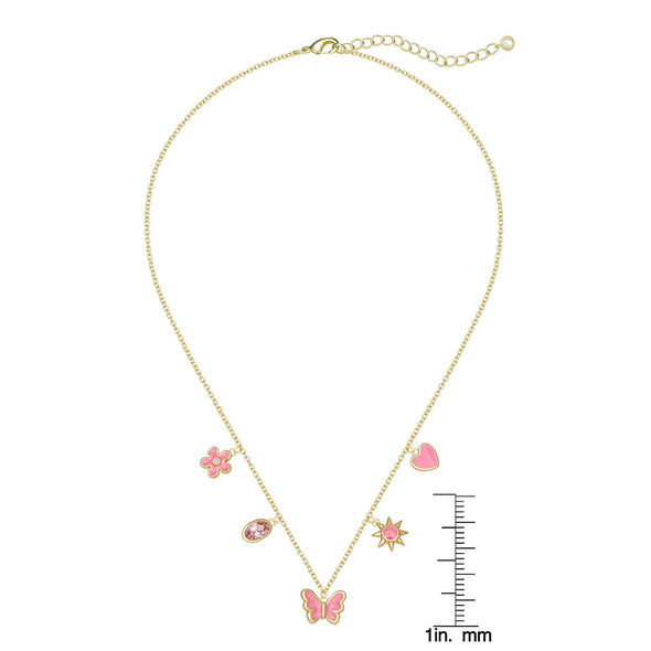 Summer Charms Necklace (Pink)