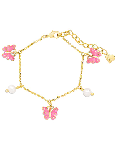 Heart & Ribbon Bow Link Bracelet – Lily Nily