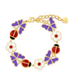 Butterfly, Ladybug, & Flower Link Bracelet