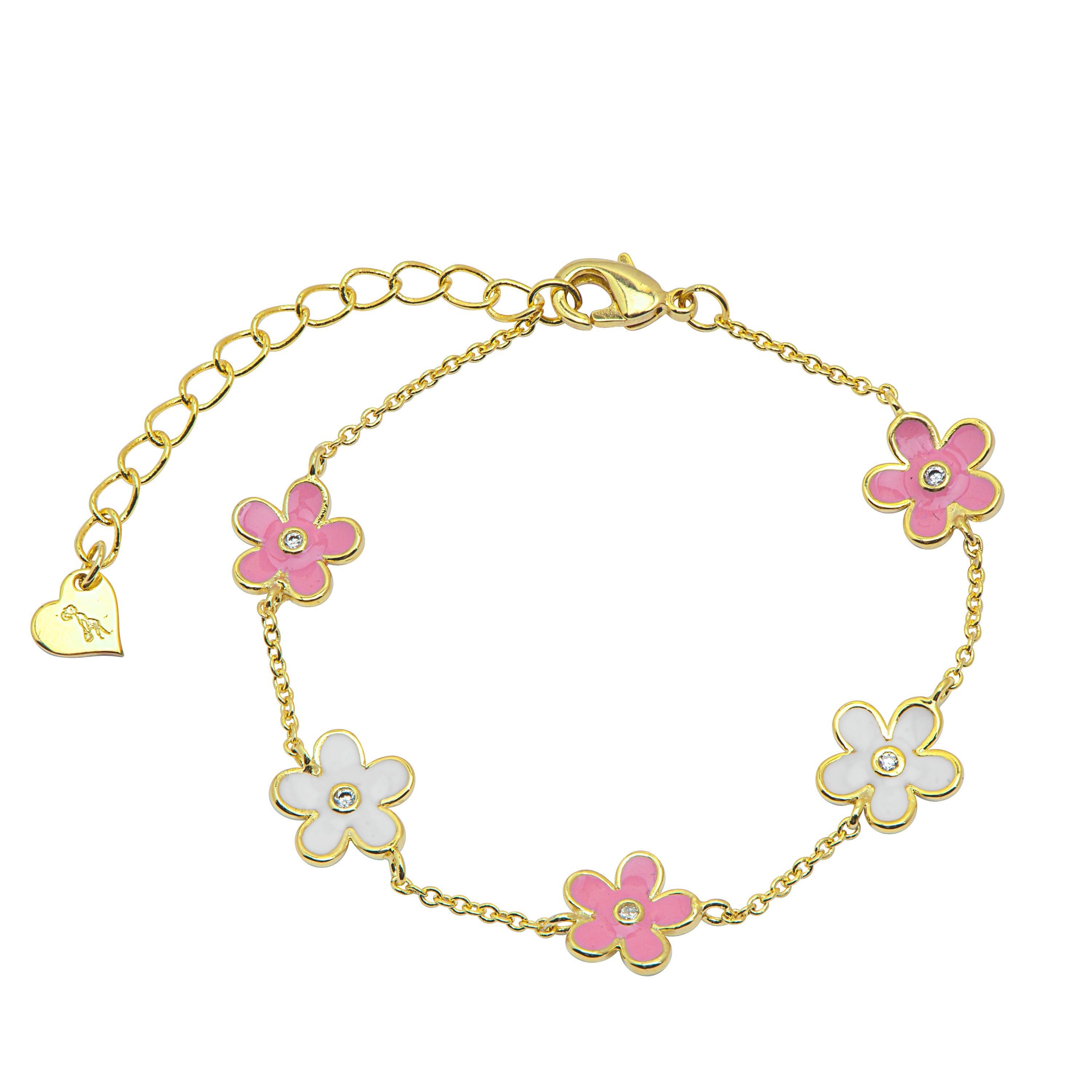Flower CZ Station Bracelet – Lily Nily