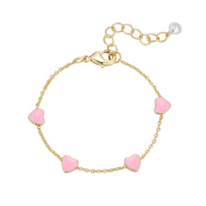 Heart Bracelet - Pink (Baby)