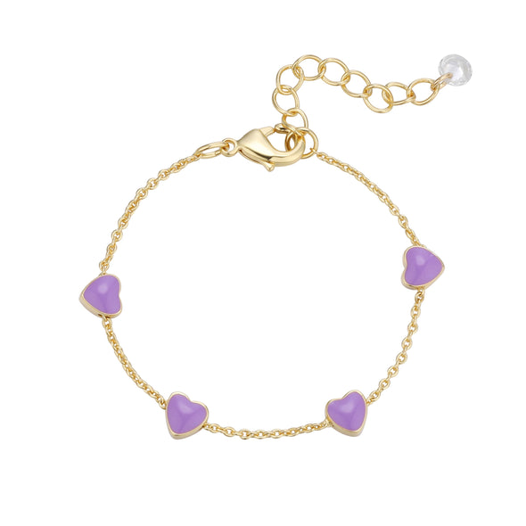 Heart Bracelet - Purple (Baby)