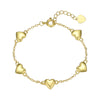 Puffed Heart Bracelet - Gold