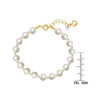 Imitation Pearl and Gold Ball Bracelet