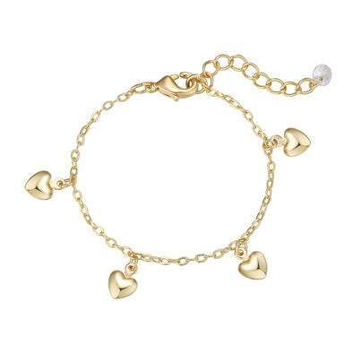 Heart Charm Bracelet - Gold (Baby)