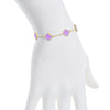 Four Leaf Clover Link Bracelet - Purple