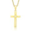 Cross Necklace with CZ - Gold