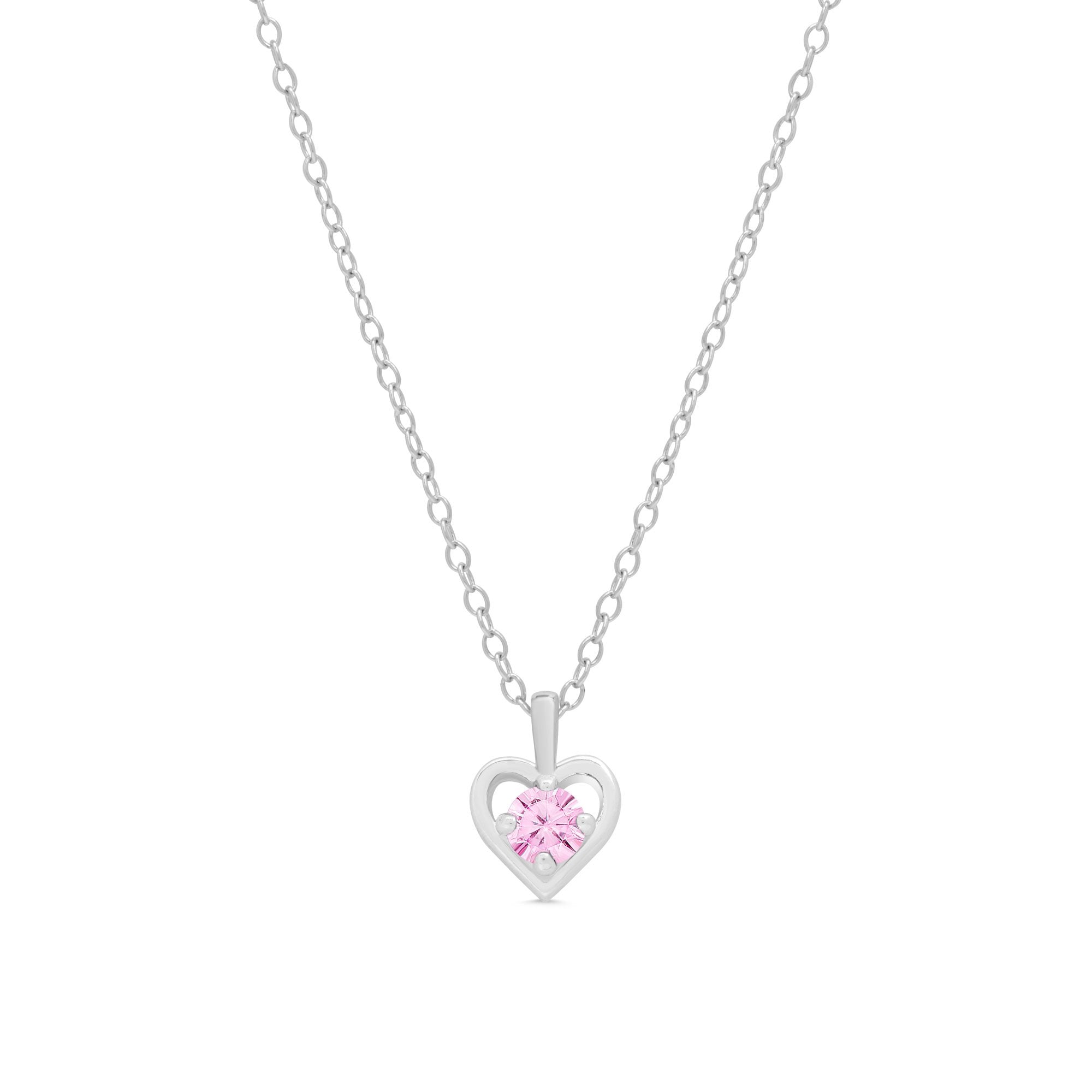 Women's Necklace with Pink Heart Pendant – Nialaya Jewelry
