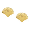 Seashell Stud Earrings in 18k Gold over Sterling Silver