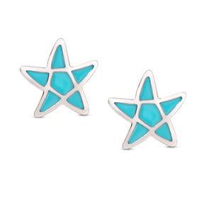 Starfish Stud Earrings in Sterling Silver