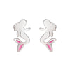 Mermaid Stud Earrings in Sterling Silver