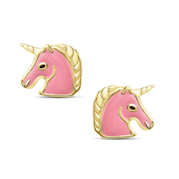 Unicorn Stud Earrings in Sterling Silver