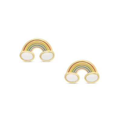 Rainbow Stud Earrings in Sterling Silver