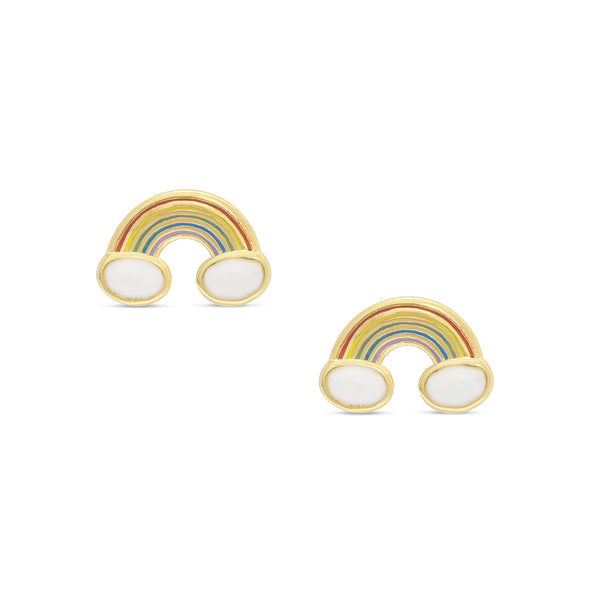 Rainbow Stud Earrings in Sterling Silver