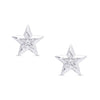CZ Star Stud Earrings in Sterling Silver