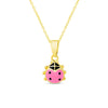 Ladybug Necklace - Pink