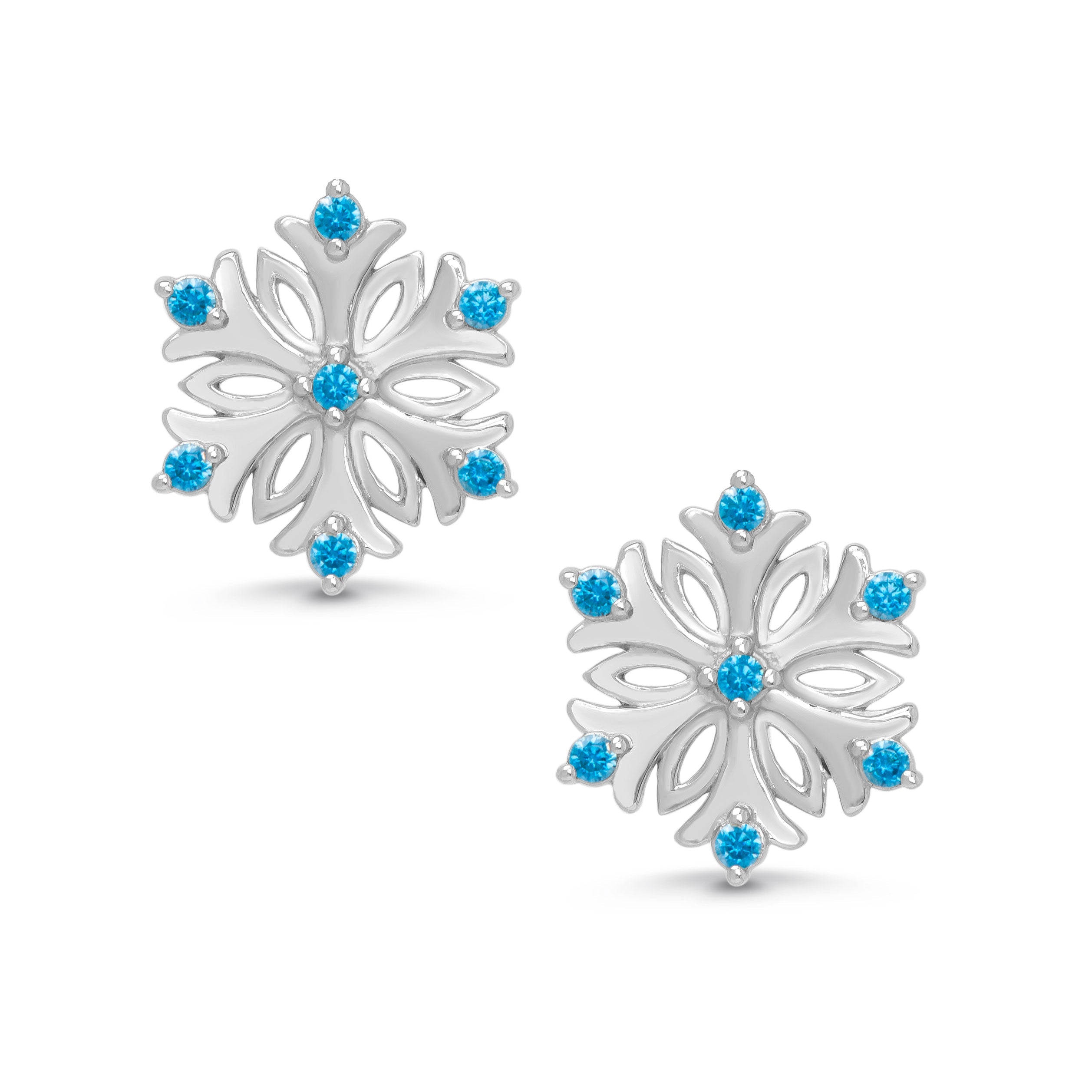 Sparkling Snowflake Stud Earrings