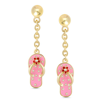 14 Karat Yellow Gold Kids Ladybug Dangle Earrings | SuperJeweler