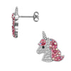 Crystal Unicorn Stud Earrings