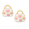 Pink Hearts Handbag Stud Earrings