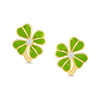 Four Leaf Clover Stud Earrings and Necklace Set