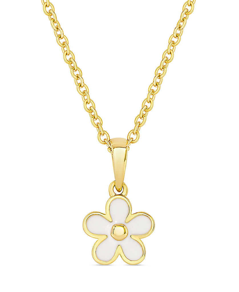 white lily necklace LILY NILY Flower Pendant Necklace