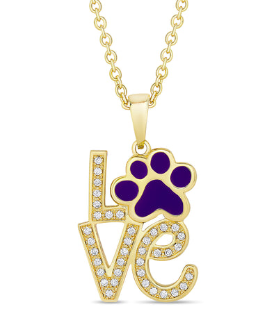 Puppy Love CZ Pendant (Purple)