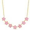 Flower Frontal Necklace (Pink)