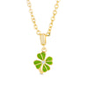 Four Leaf Clover Stud Earrings and Necklace Set