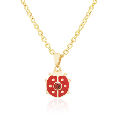 Ladybug with Crystal Necklace