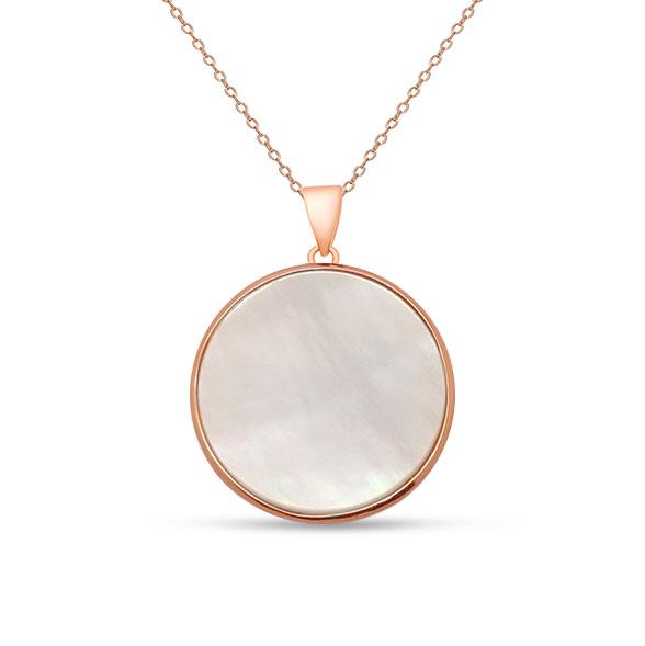Mother of Pearl Necklace - Rose Gold Plated