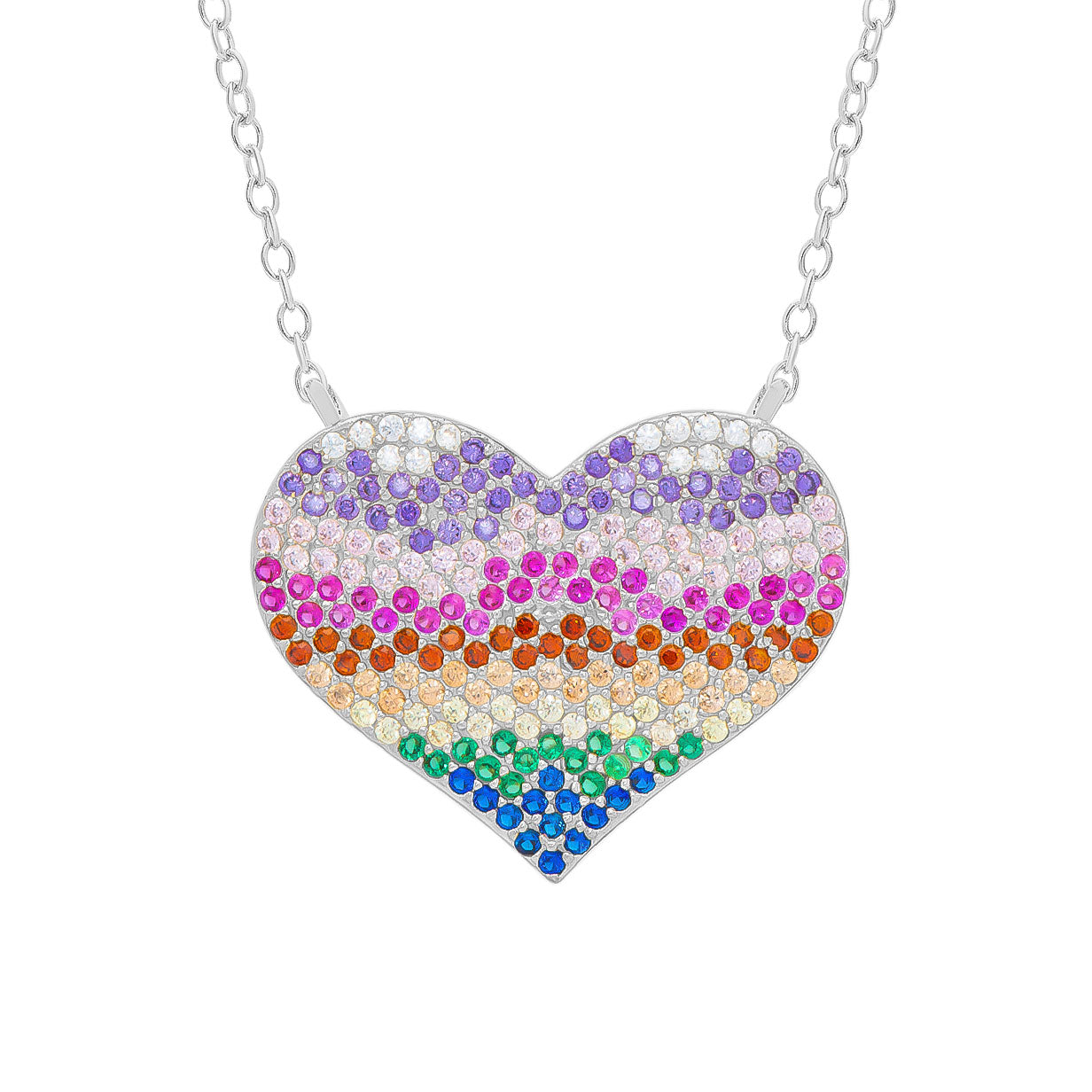 Rainbow Heart Necklace