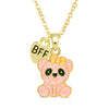 BFF Panda Glitter Necklace - Pink