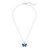 Crystal Butterfly Necklace - Blue