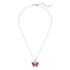 Crystal Butterfly Necklace - Pink
