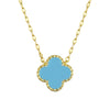 Four Leaf Clover Necklace - Turquoise