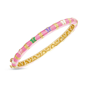 Bamboo Butterfly Bangle - Pink