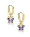 Hanging Butterfly Hoop Earrings