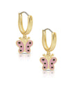 Hanging Butterfly Hoop Earrings