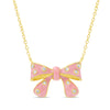 Bow Necklace with CZ