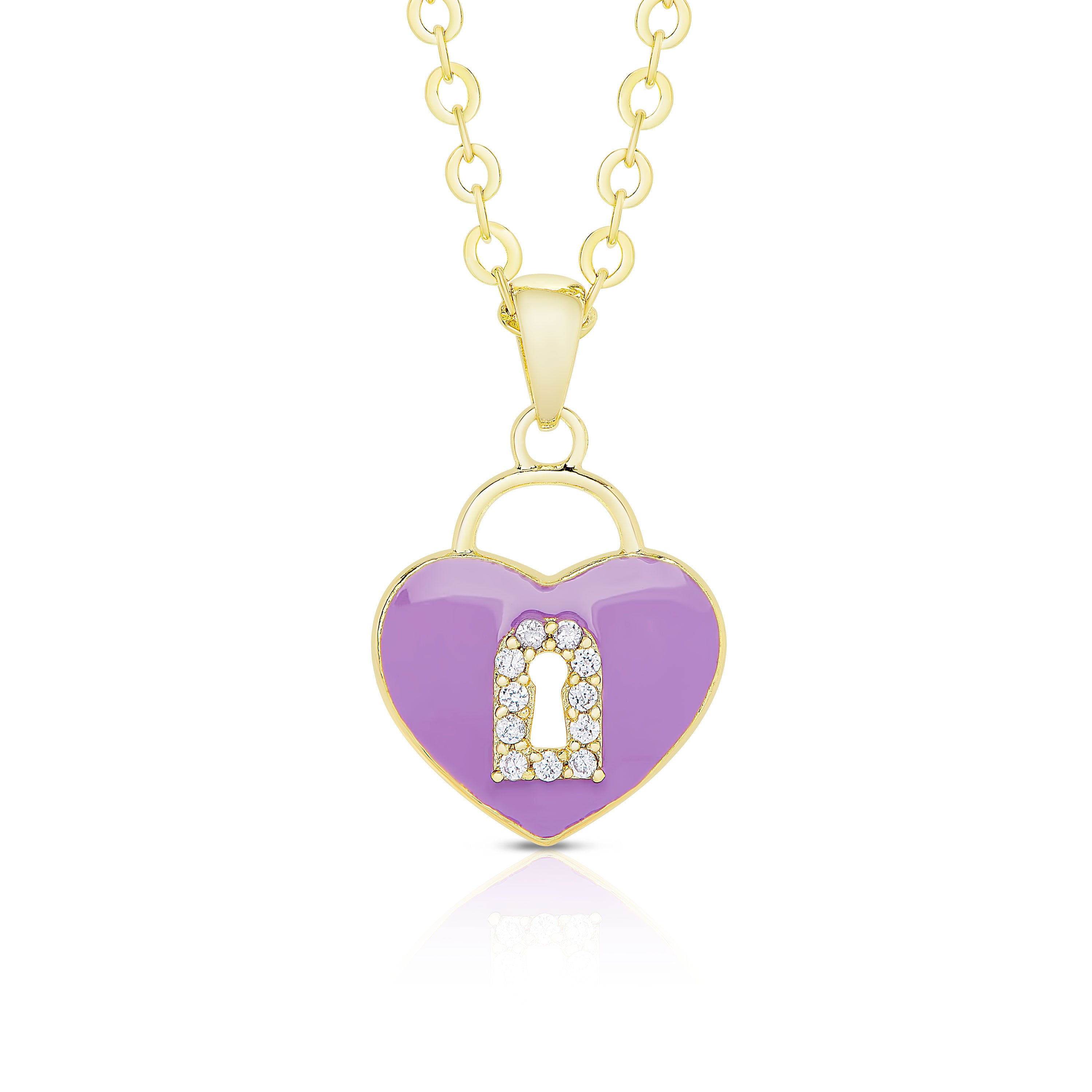 Heart Lock & Key Pendant (Double-Sided) – Lily Nily